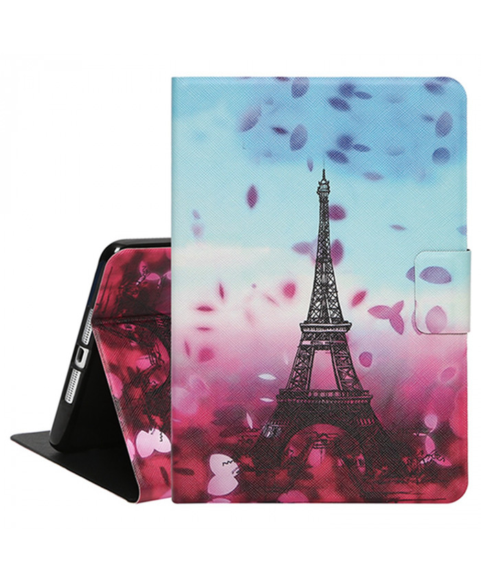  TOROTON iPad 2/3/4 Case,Smart Auto Wake/Sleep Stand Premium PU Leather Protective Case with Wallet Cover for iPad 2nd / 3rd / 4th Generation (Flower&Eiffel Tower)